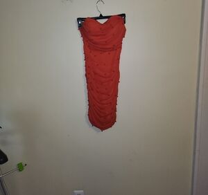 Windsor Strapless Orange Dress